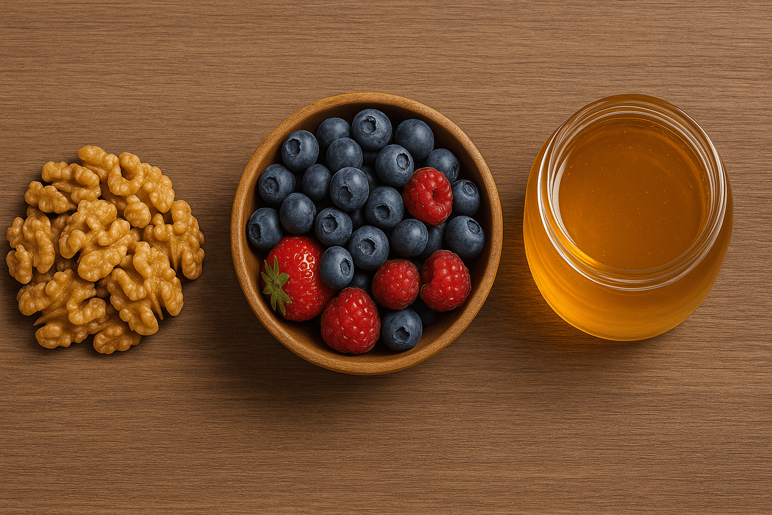 3 Important Ingredients That Should Never Leave Your Kitchen: Walnut, Berries and Honey